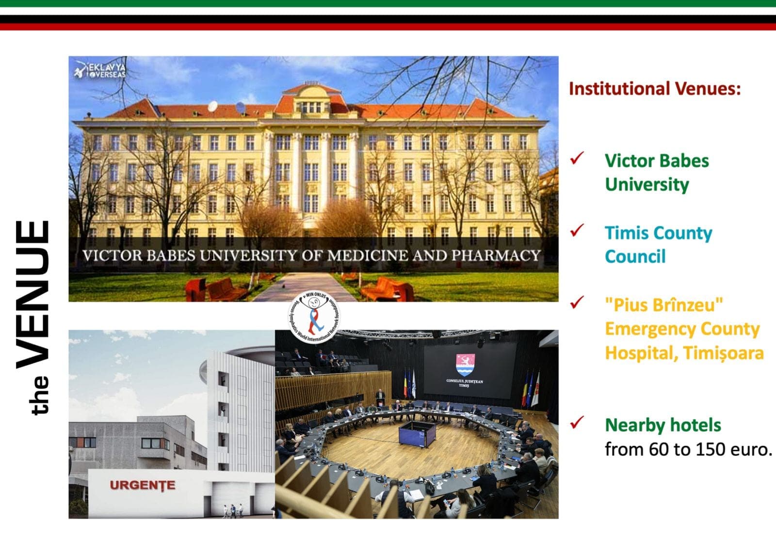 Institutional venues of the Balkan Road to Le.G.athering in Timisoara